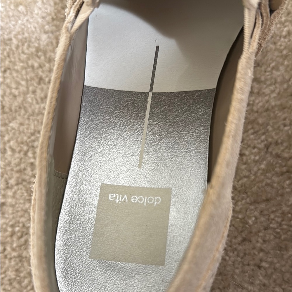 Dolce Vita Elegant Beige Platform Loafers - Picture 2 of 5